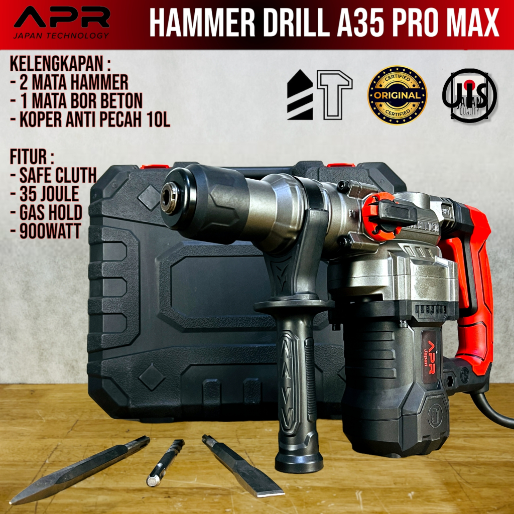 MESIN Rotary drill APR JAPAN A35 PRO MAX hammer drill Concrete Wall