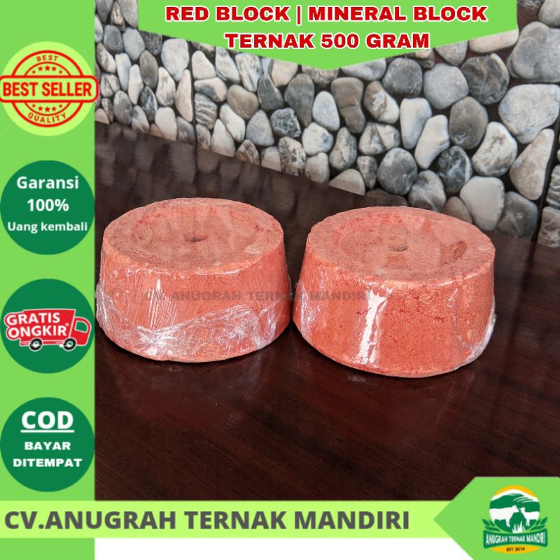 Red MINERAL BLOCK Livestock MINERAL BLOCK 500 Grams Royal MINERAL