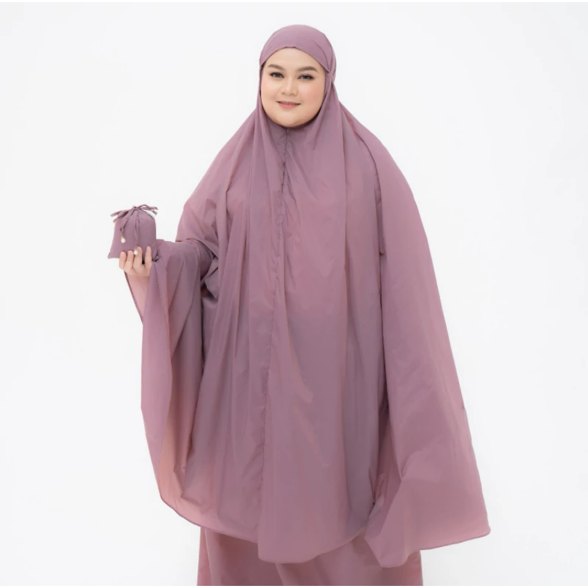 Alif MUKENA MINI PARACUT PREMIUM KOREA TRAVEL JUMBO - MAUVE | Shopee ...
