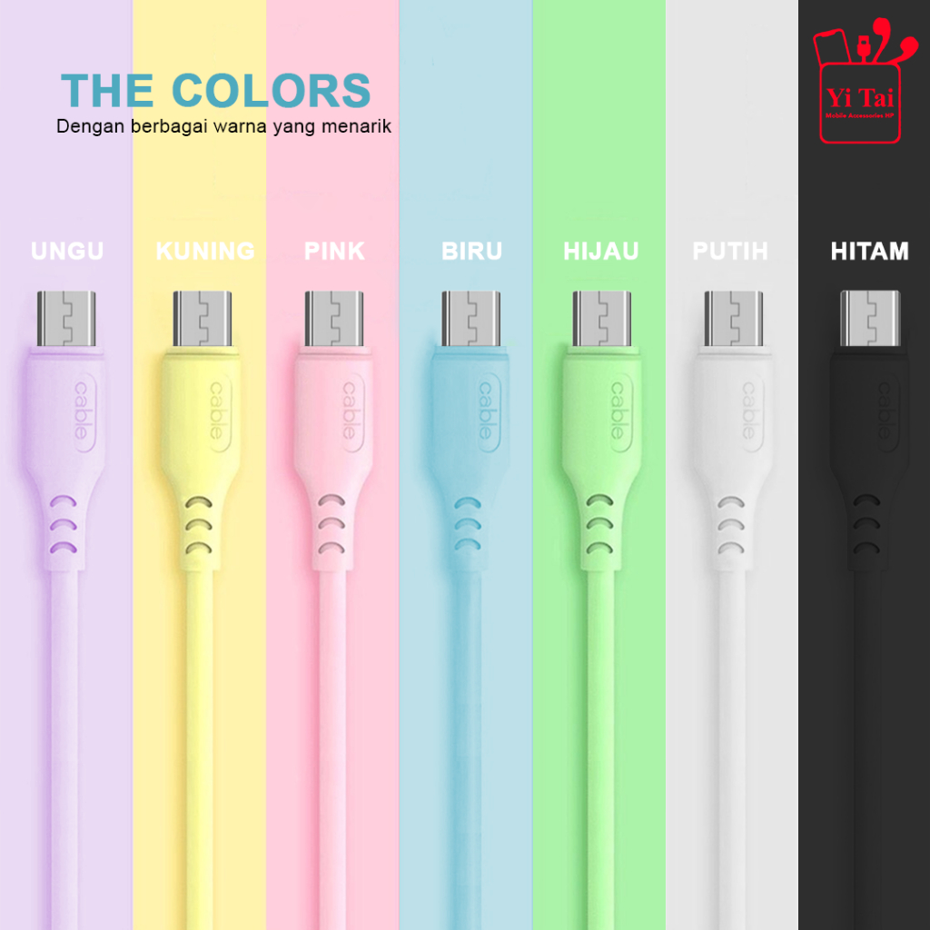 YI TAI - Kabel Data Macaron Micro Fast Charging - Gambar 3