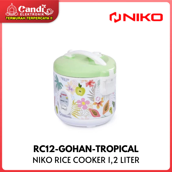 NIKO Rice Cooker Kapasitas 1,2 Liter RC12-GOHAN-TROPICAL - Gambar 3