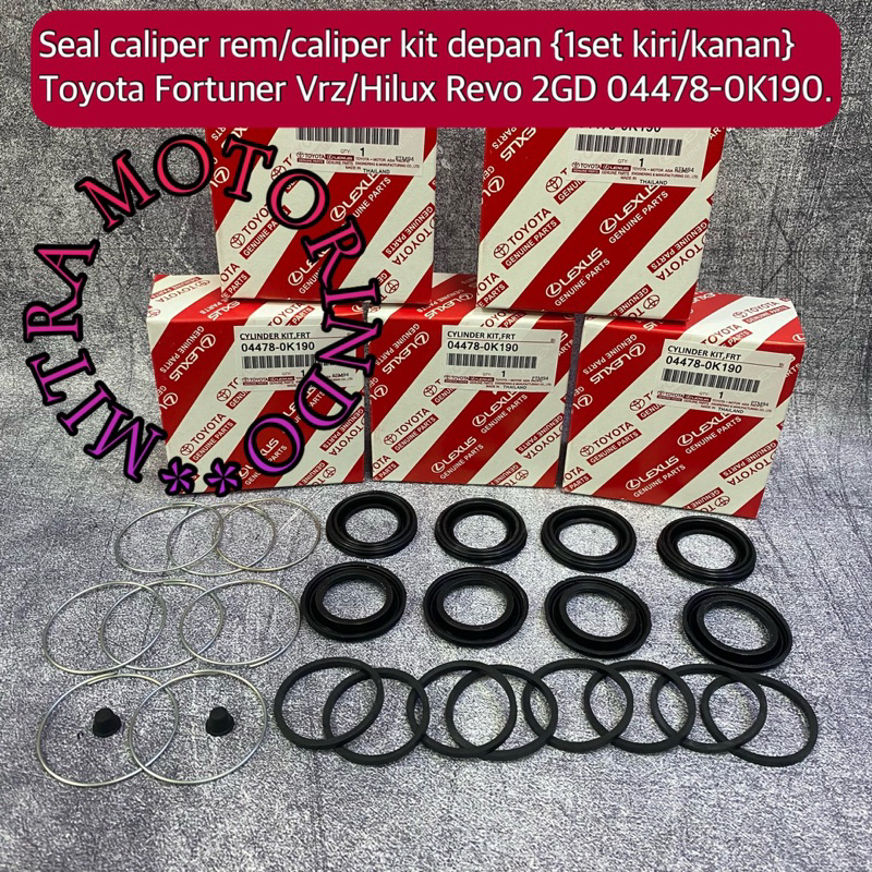 Seal Caliper Brake/Caliper Kit Front 1set Left/ Right Toyota Fortuner