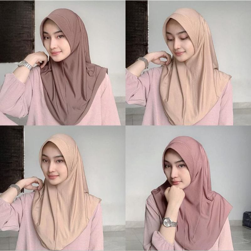 BERGO HAMIDAH MENUTUP DADA / DAILY HIJAB PET ANTEM JERSEY STANDAR SIZE M