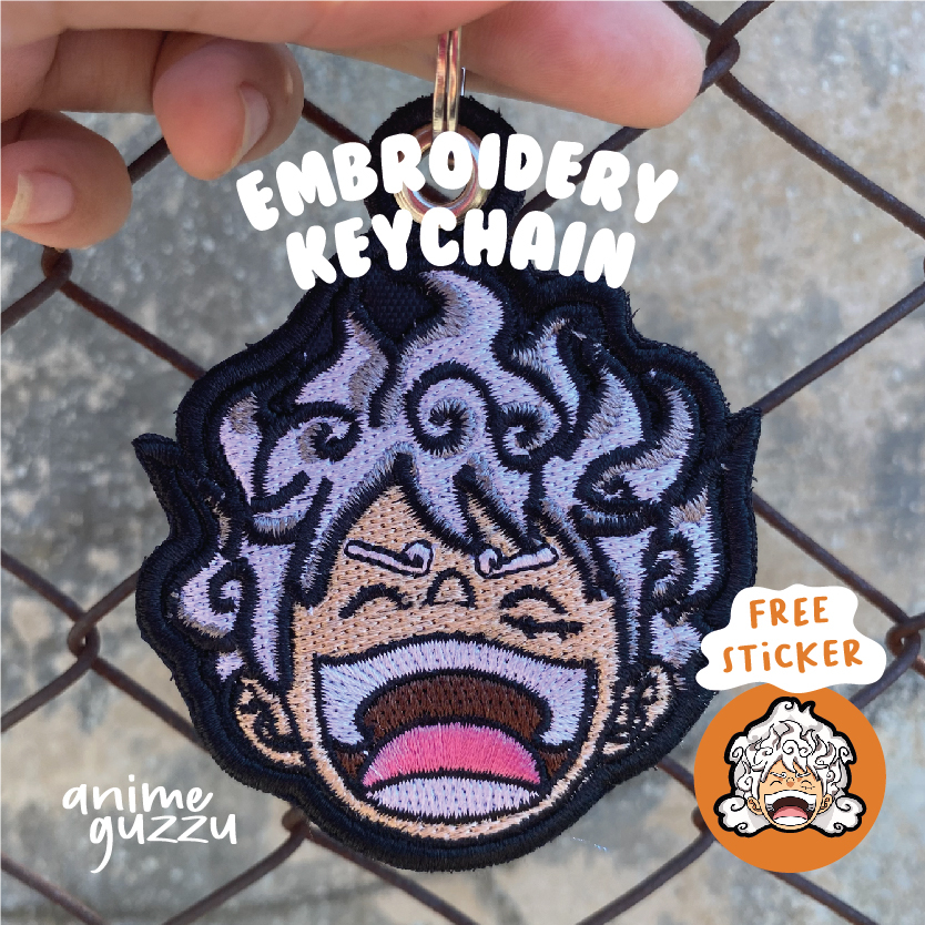 Anime GUZZU NIKA LUFFY ONE PIECE GEAR 5th - FIFTH GEAR EMBROIDERY ...