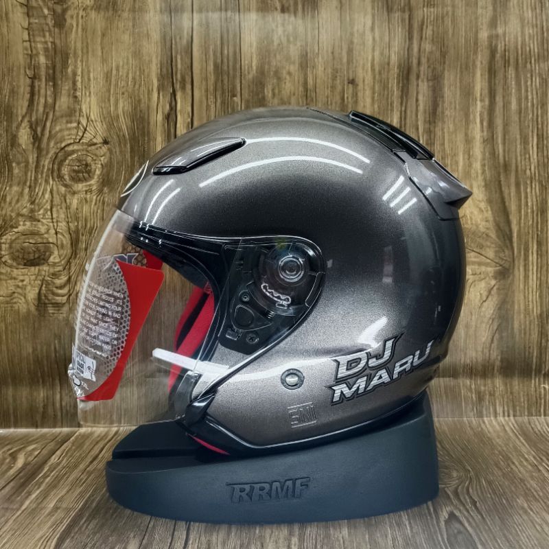 Kyt DJ MARU SOLID GUNMETAL Helmet KYT DJ MARU KYT HALF FACE Helmet