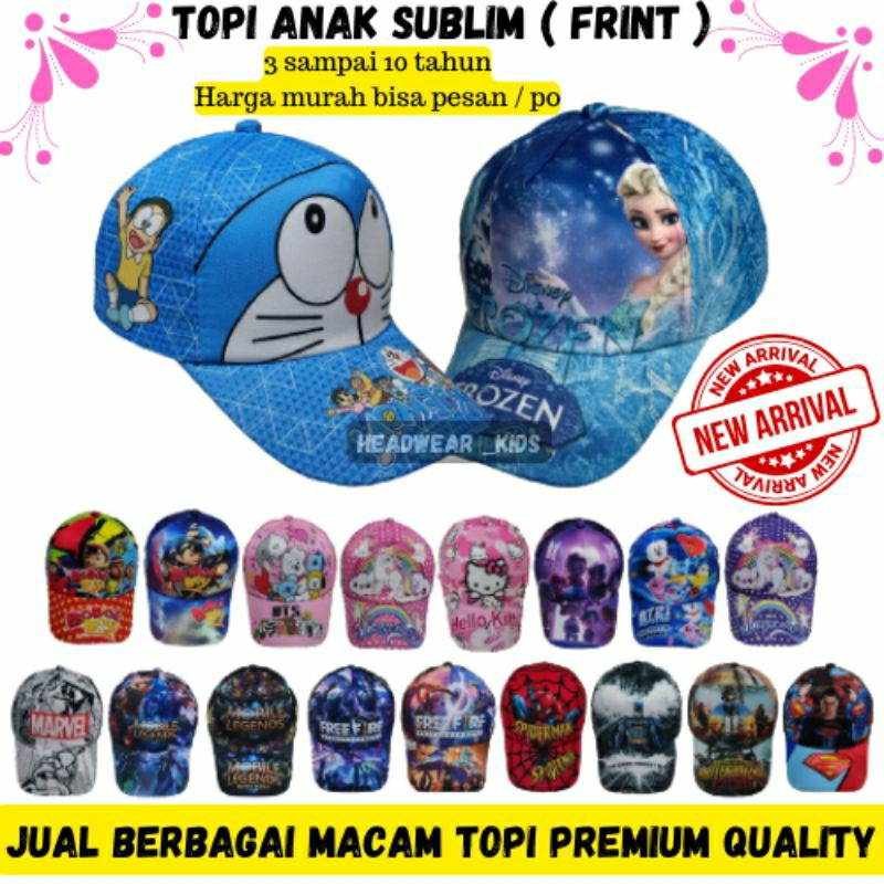 Children's Baseball Cap CHARACTER (FULL PRINT) | Shopee Singapore