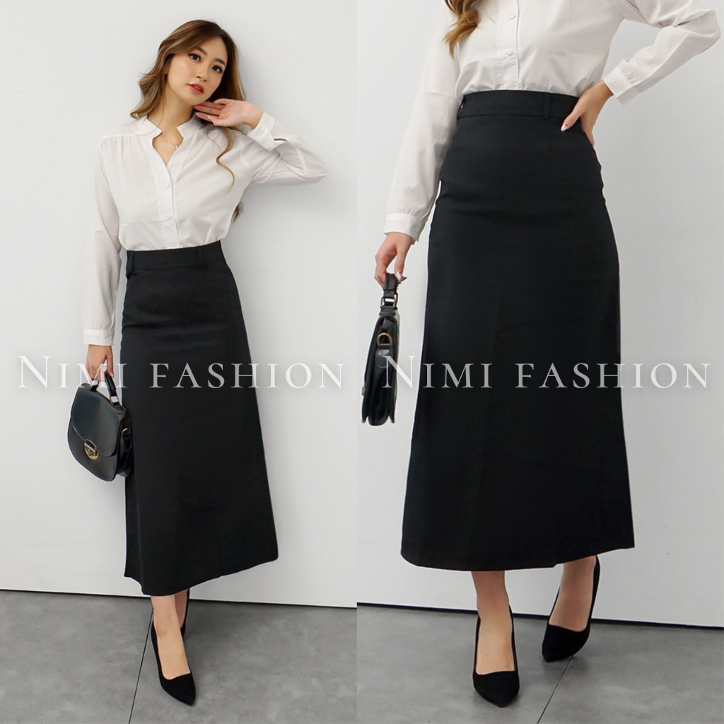 Nimi A Line Skirt Women s Long Work Skirt Women s Formal Office A Span Skirt