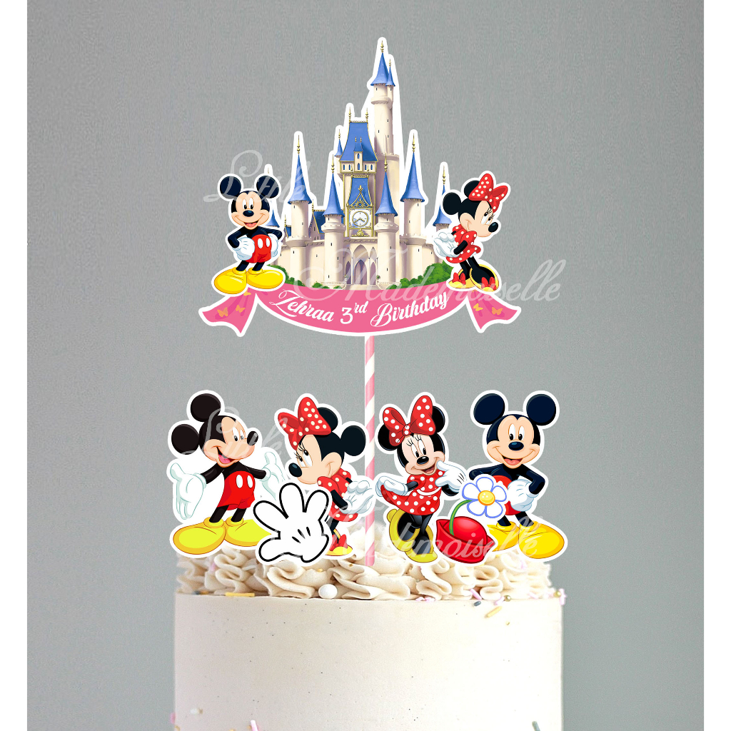 Disney Mickey Mouse Minnie Mouse birthday cake Topper | Shopee Singapore
