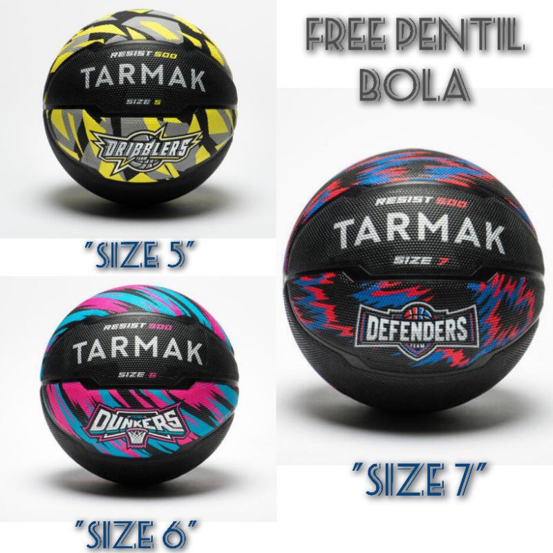 Tarmak Resist 100 Rubber Basketball Size 7 Good Durability with