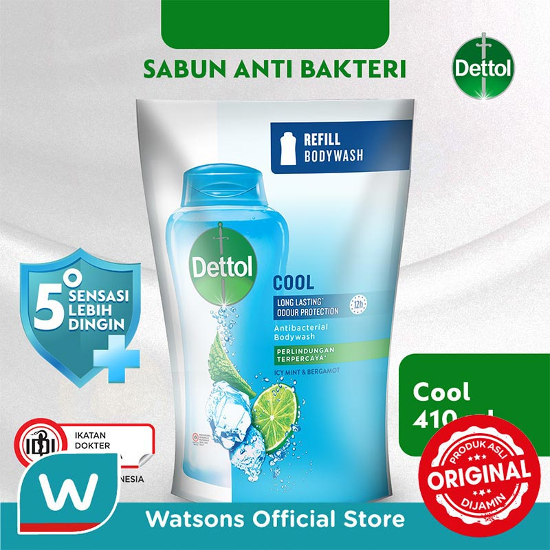 Dettol Antibacterial Bodywash Refill - Cool with Icy Mint & Bergamot 370ml
