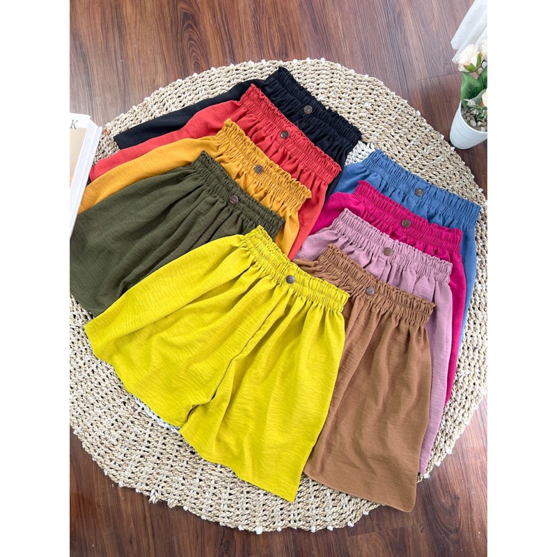 Disa Hijab - Chacha Hotpants Wanita Kancing Cringkel Airflow Premium Jumbo