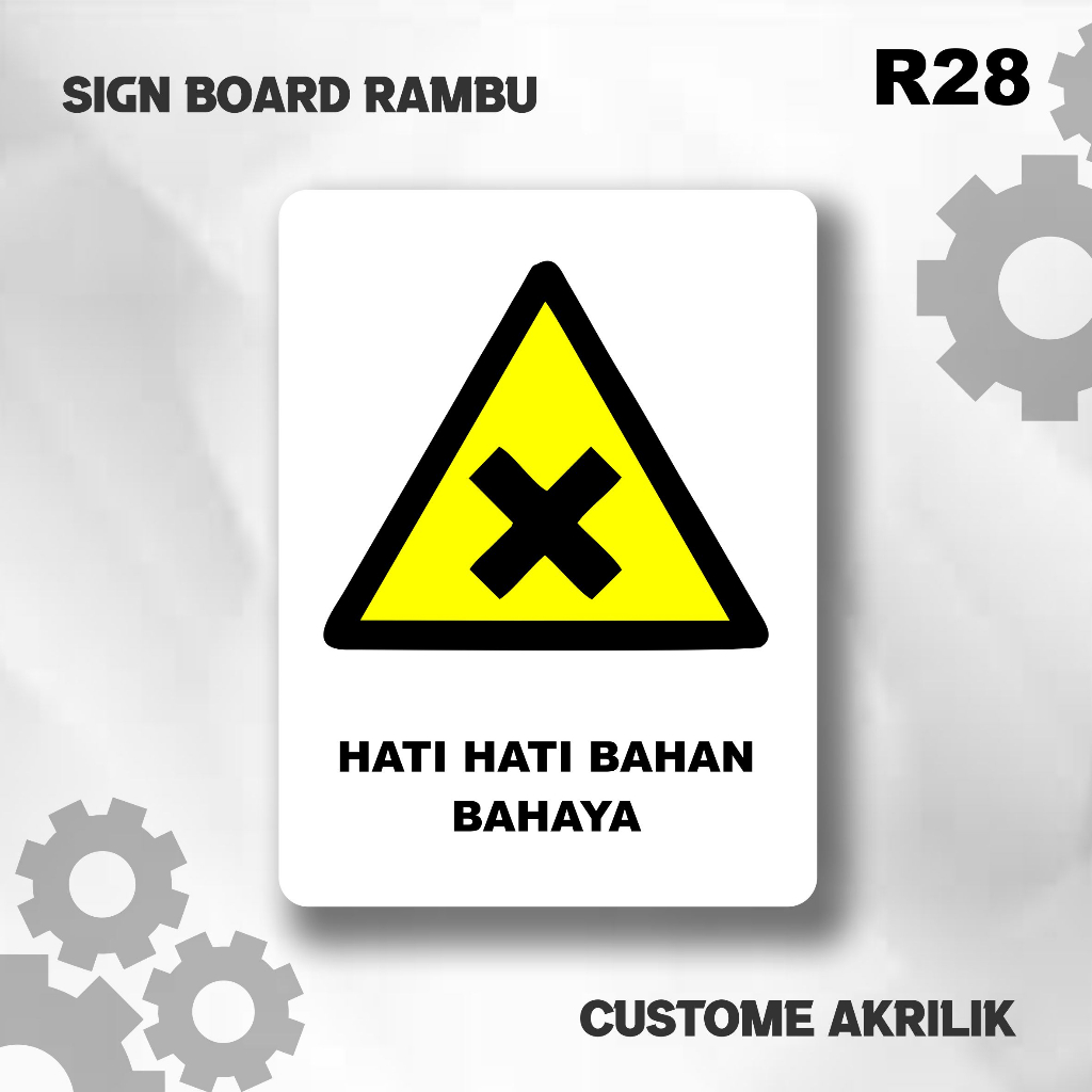 Acrylic SIGN BOARD SIGN BOARD Beware Of Dangerous Materials Shopee