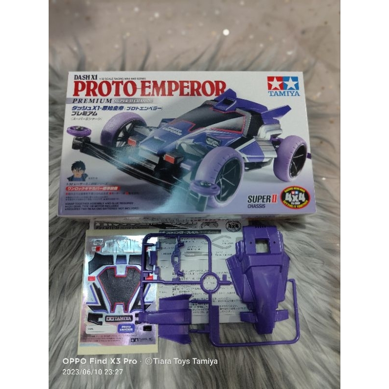 Tamiya 18074 Body Dash X1 Proto Emperor Premium Super 2 Chasis+Decal