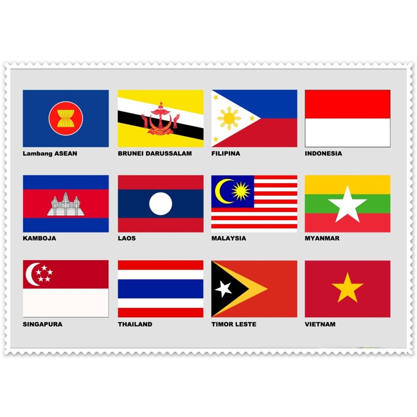 ASEAN Country flag / National flag of Philippines Malaysia Singapore ...