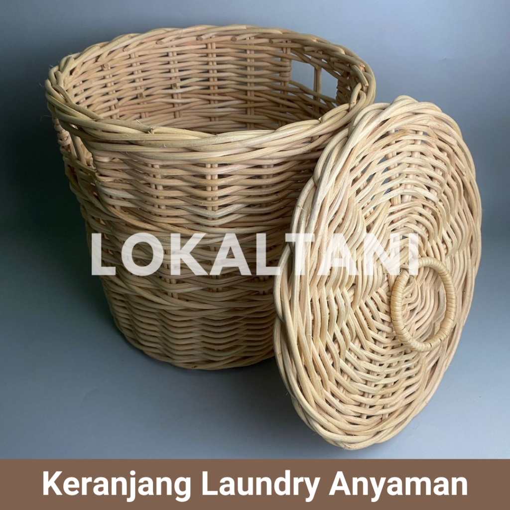 Full Rattan Laundry Basket / Rattan Lid | Shopee Singapore