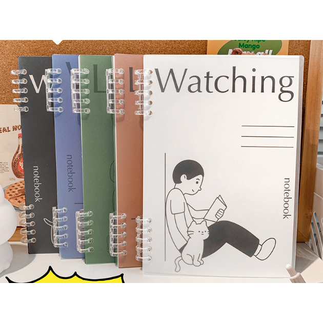 New Korean Style Notebook A5 Refillable 360 degrees with Transparent ...