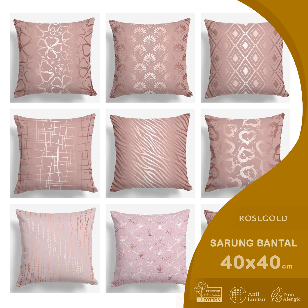 Rose gold pink on sale cushions