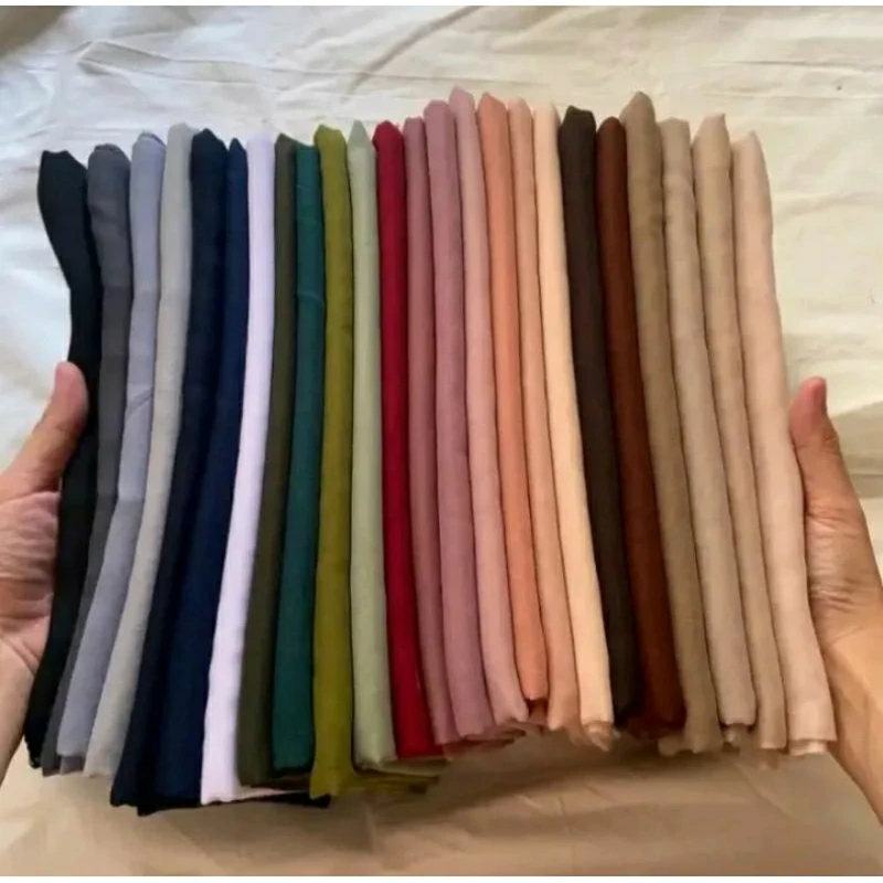Hijab Segi Empat Paris Jadul Polos / Segi 4 Paris Red Rose/Sadika/Azara/Varisha/Bisa COD - Gambar 2