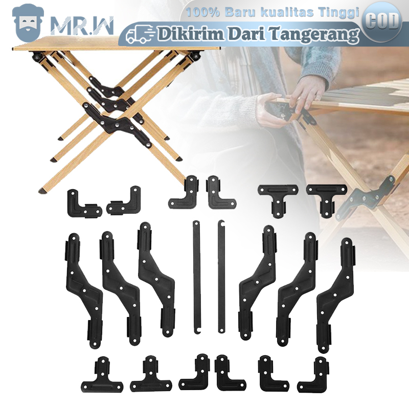 Folding Table Bracket DIY Outdoor Camping Table Bracket 1 Set 3 Legs ...