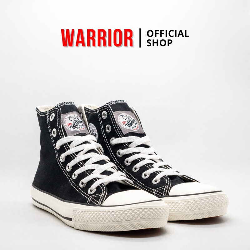 Warrior Pro Basic Black White HC - Sepatu Sekolah - Sepatu Warior - Gambar 2
