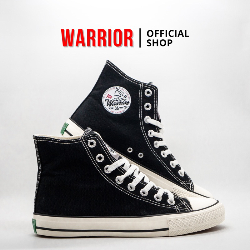 Warrior Pro Basic Black White HC - Sepatu Sekolah - Sepatu Warior - Gambar 3