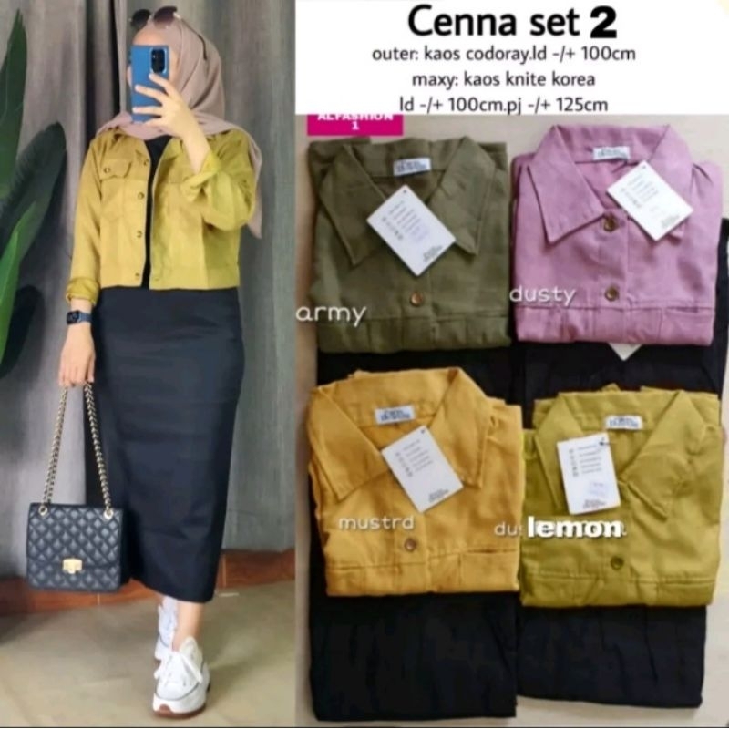 MS CENNA SET ALKA AMORA SET WOMEN'S KNIT IMPORTED SET EID 2024 TODAY ...