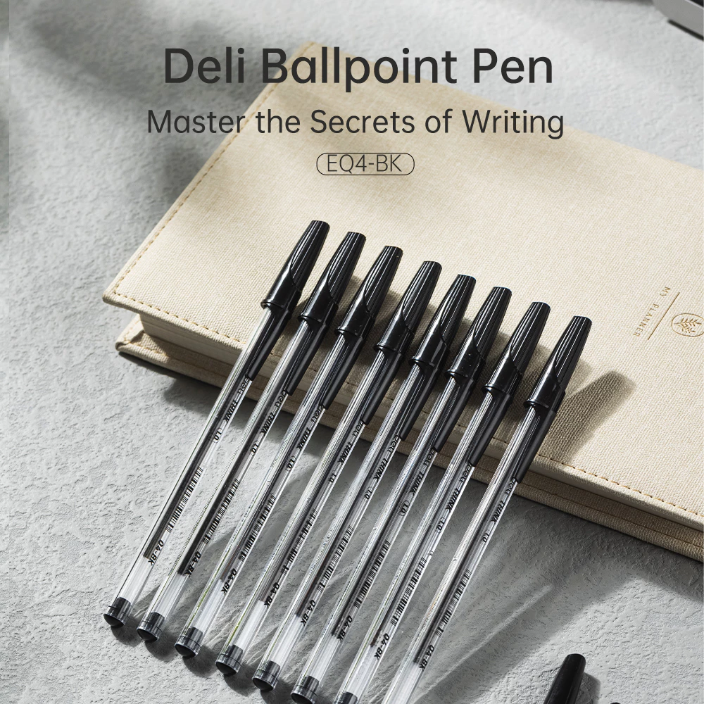 Deli Ballpoint Pen / Pulpen Bolpoin Tip 1 MM Penulisan Lancar dan Halus EQ4 - Gambar 2