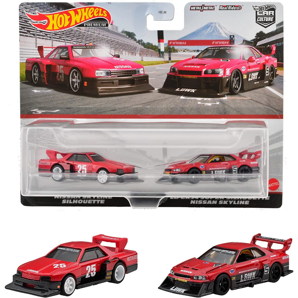 Hotwheels hot 2 twin Pack LBWK Nissan Super Silhouette LB ER-34