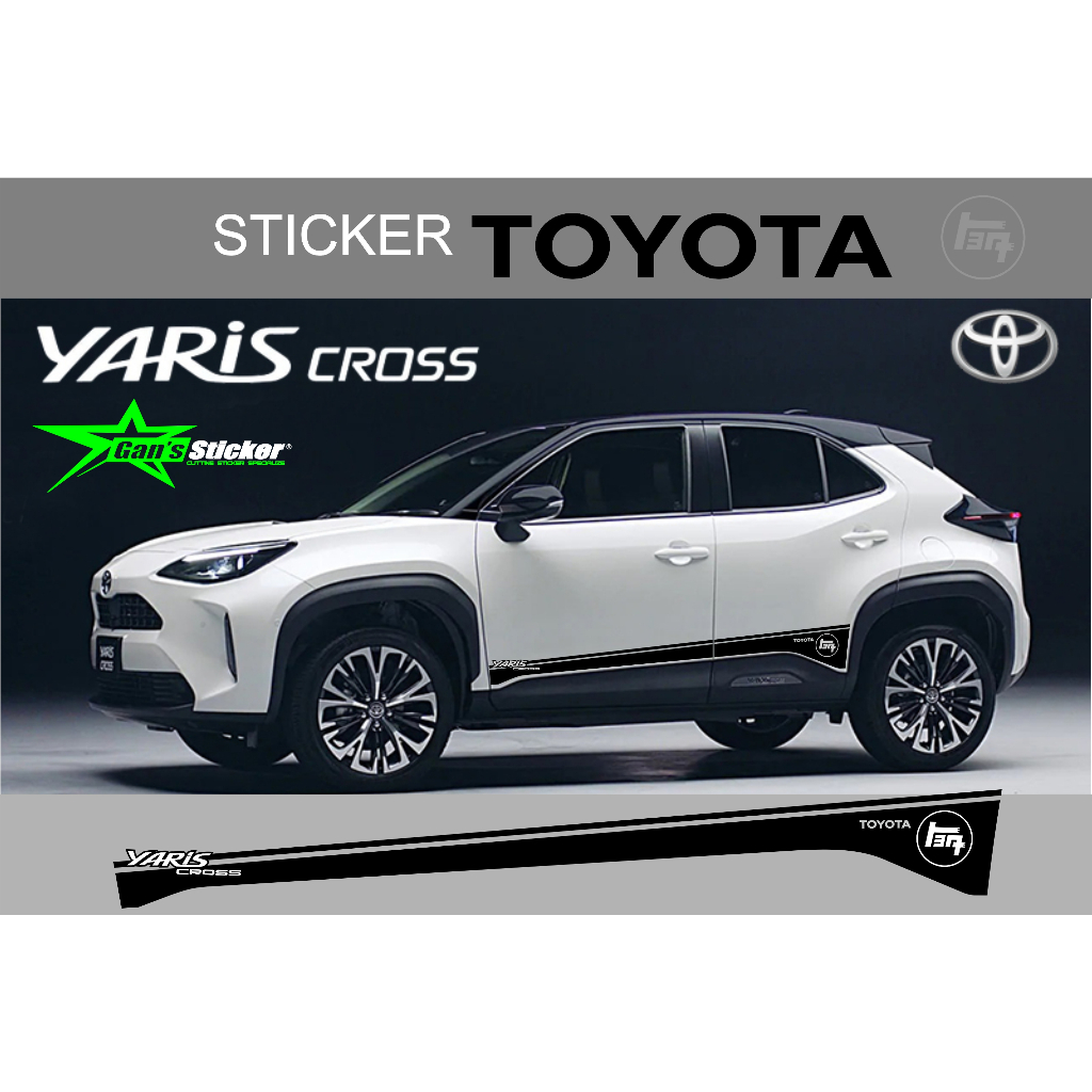 Toyota yaris cross 2023 Sticker toyota yaris cross Accessories | Shopee ...