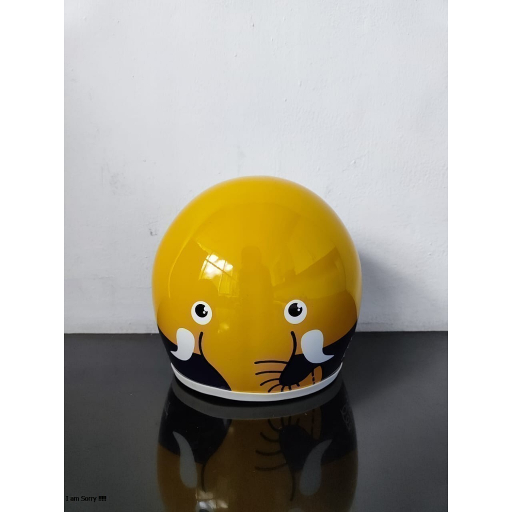 Helm anak ANT Mini Posh Elephant Yellow+ kaca(SNI)(3-6 thn) - Gambar 2