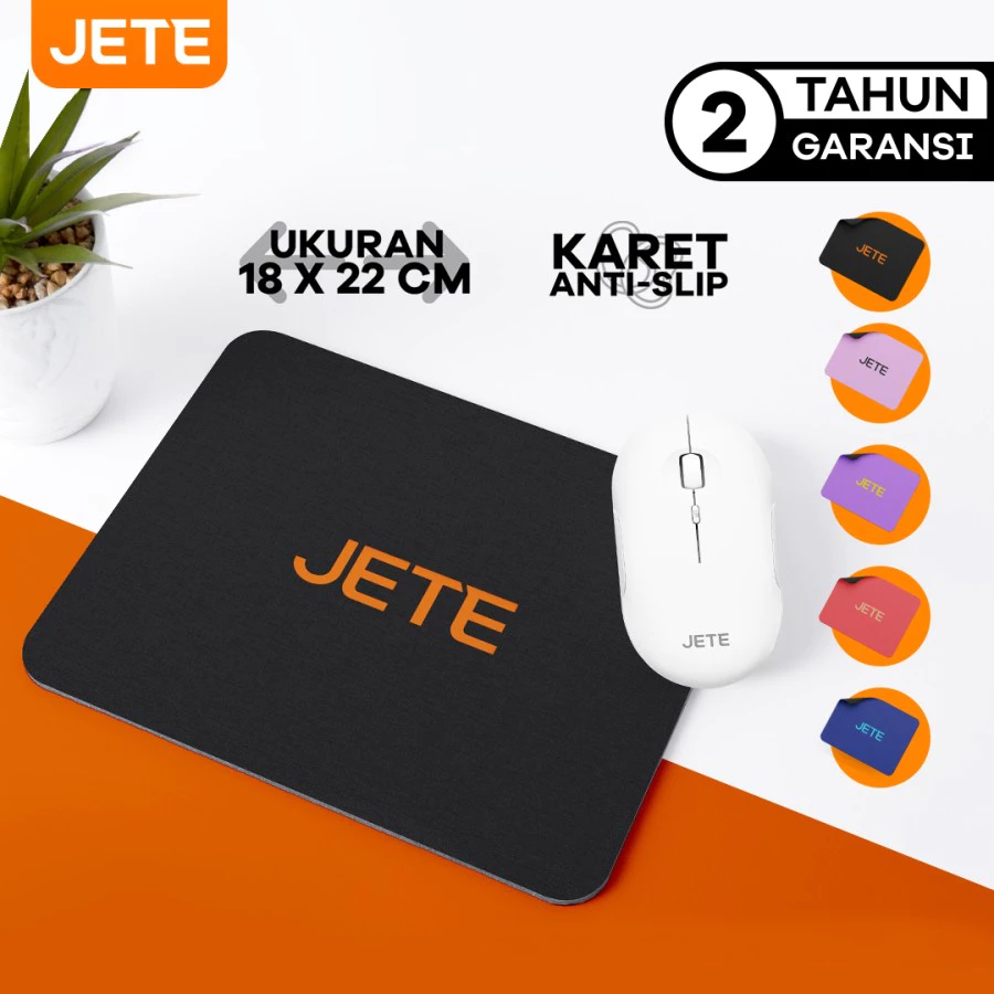 JETE 01 Mousepad Universal untuk Kantor/Gaming Anti Slip (18cm x 22cm)