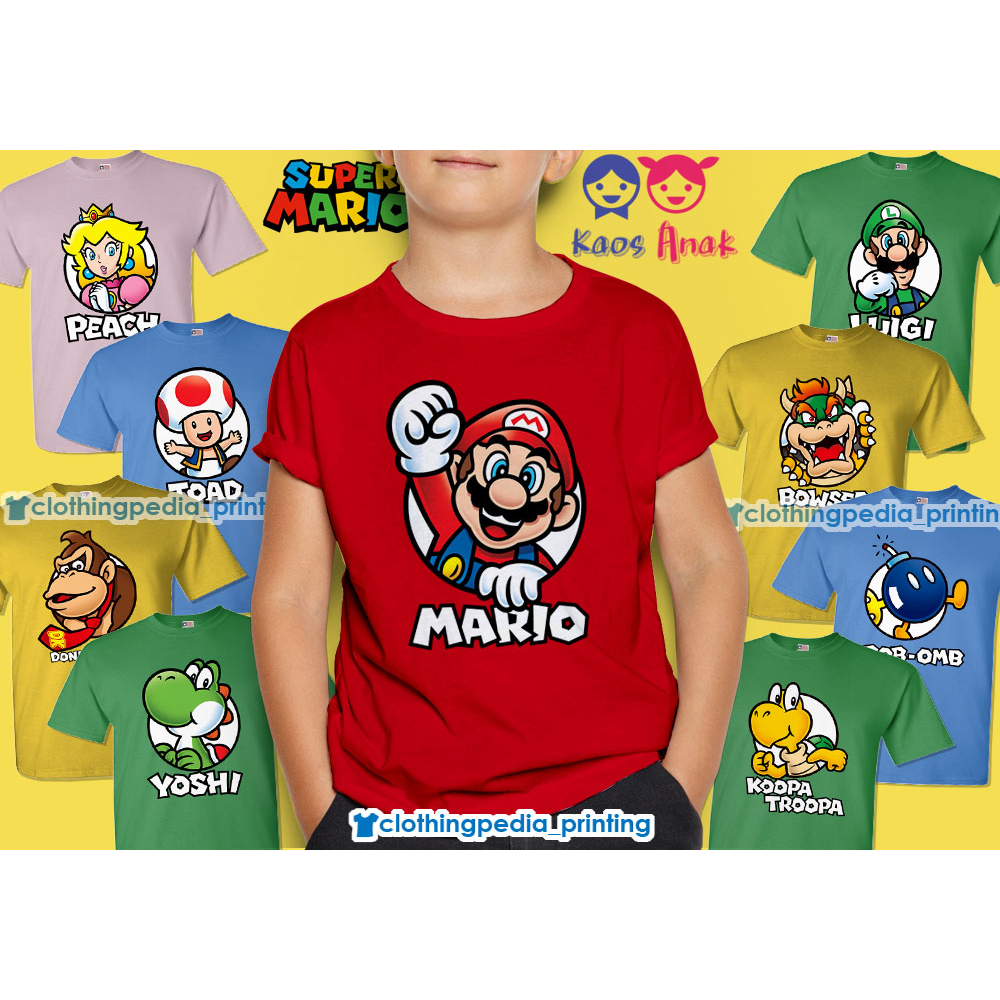 super mario brothers shirts for adults