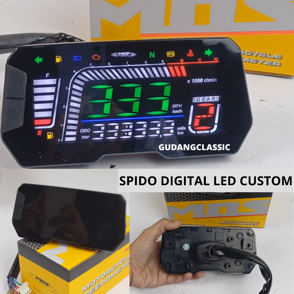 Spido Speedometer custom digital Box universal japstyle caferacer