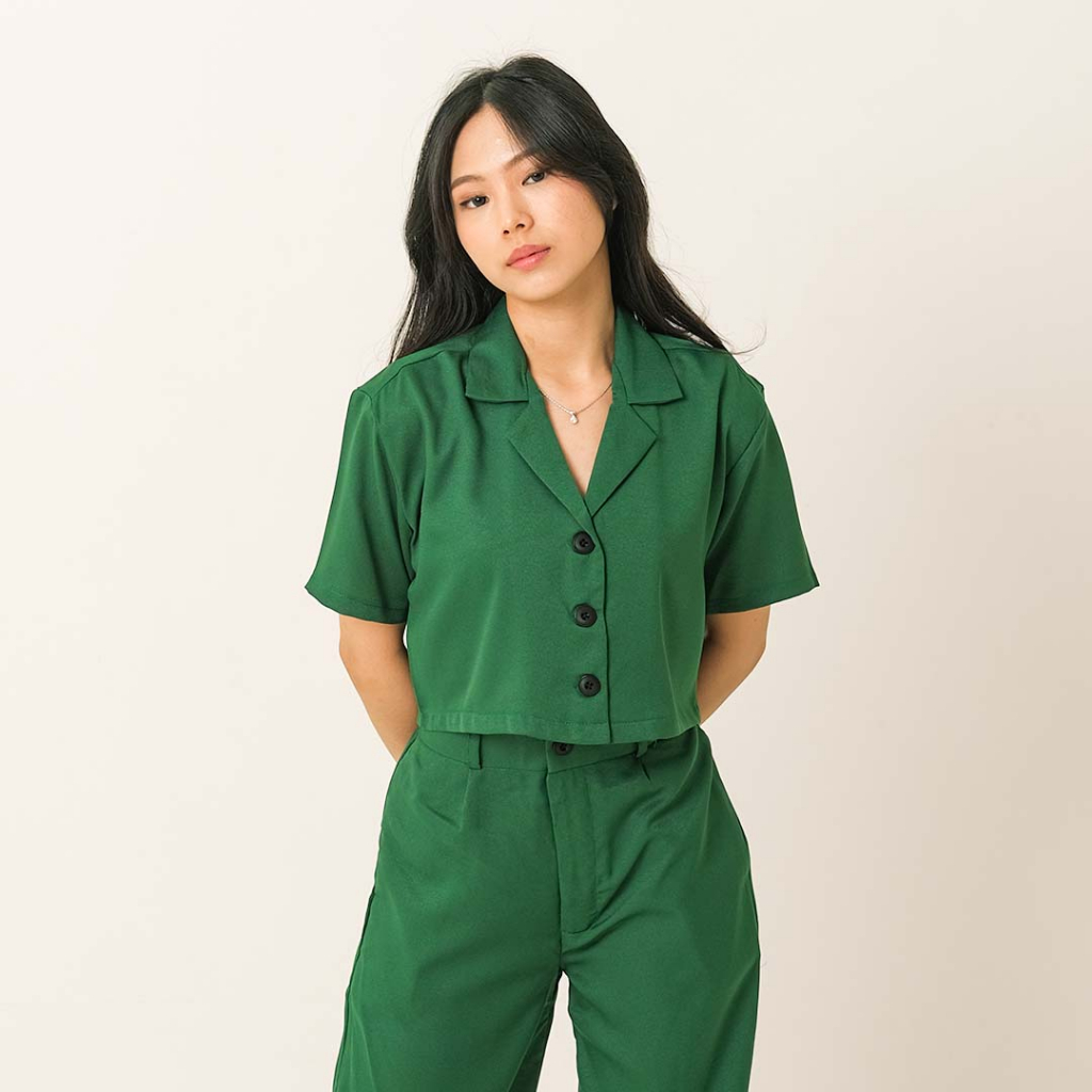 Michael's Collection - One Set Crop Top and Long Pants Eugene - Gambar 3