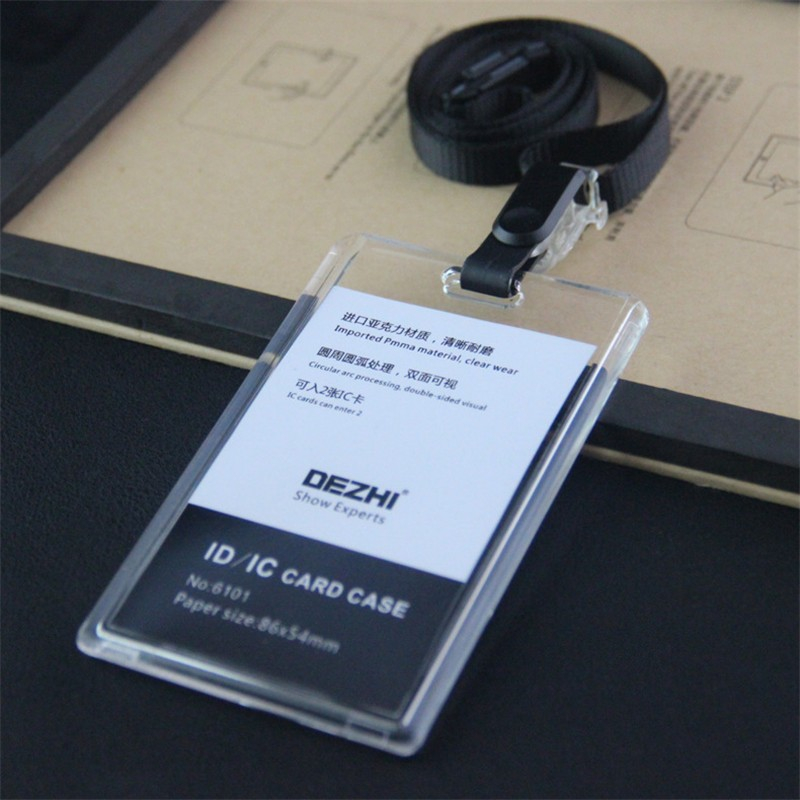 Acrylic Id Card Holder Card Frame Casing Id Card Member Name Tag ...