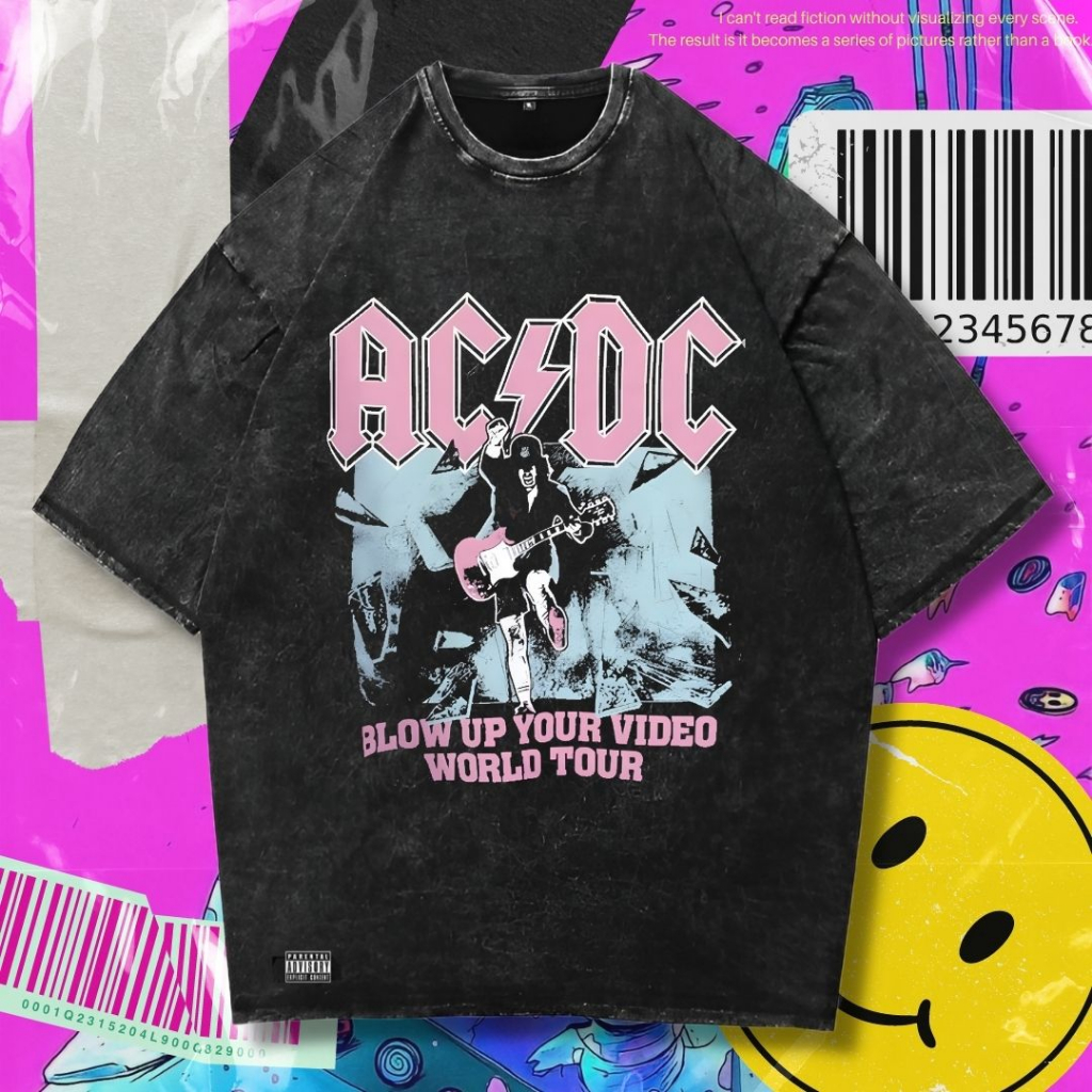 acdc oversized t shirt