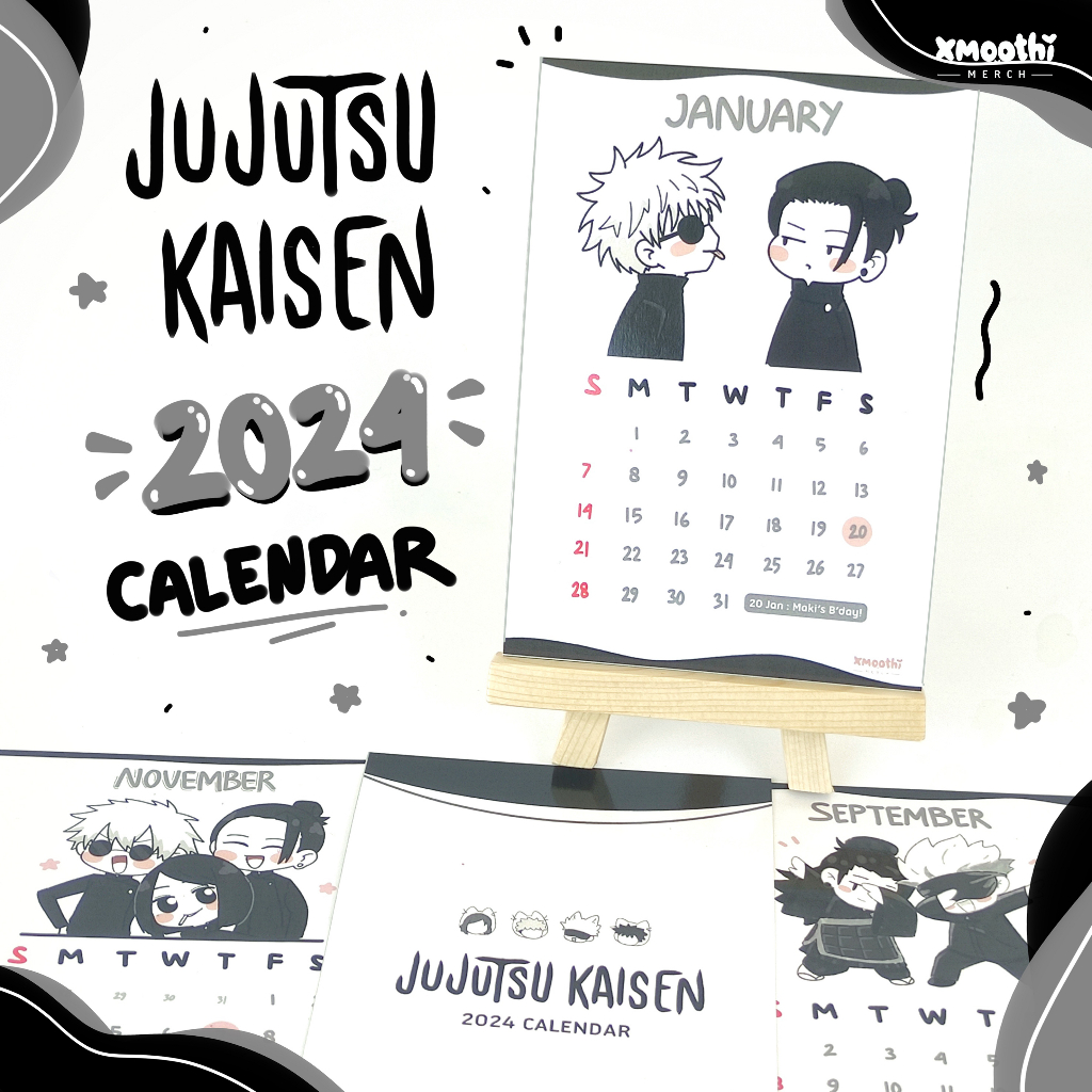 Jujutsu KAISEN 2024 MINI DESK CALENDAR JUJUTSU KAISEN AESTHETIC