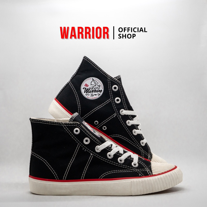 Sepatu Warrior Pro Classic Black White HC - Sepatu Sekolah Warrior - Gambar 4