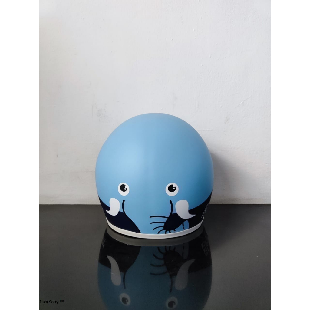 Helm Bogo anak ANT mini Posh Elephant Blue + kaca(SNI)(3-6 thn) - Gambar 4