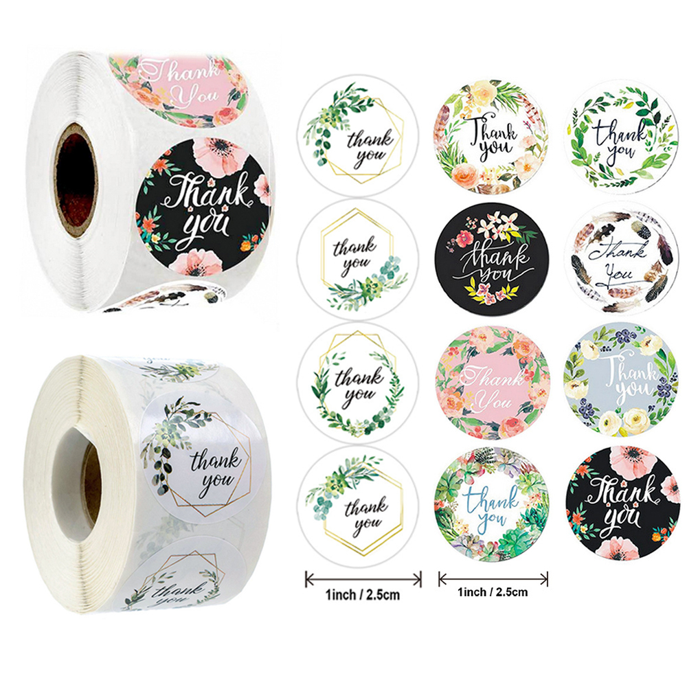 Thank you Sticker 500 pcs/thank you Sticker Color Self Adhesive Seal ...