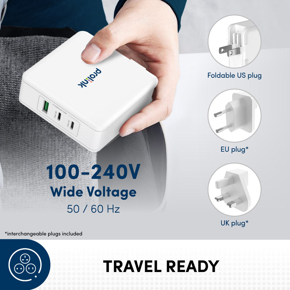 Prolink 140W / 3 port / GaN PD PPS Kepala Charger Wall Travel Adaptor - 140W - Gambar 4