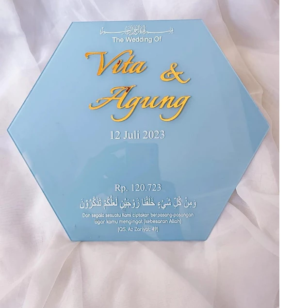 akrilik brush hexagonal segi 6 - akrilik warna bahan mahar