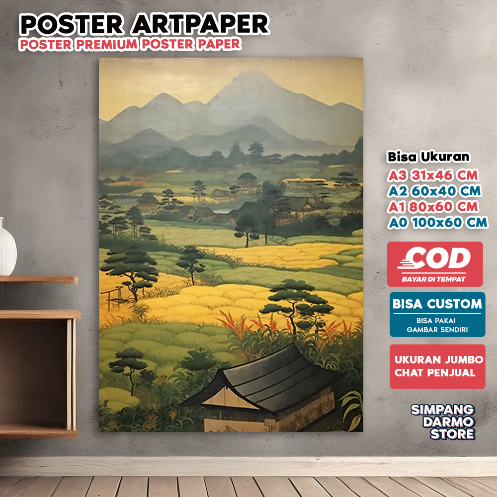 Poster Poster Beautiful Indonesian Rice Field Poster: Aesthetic Beauty ...