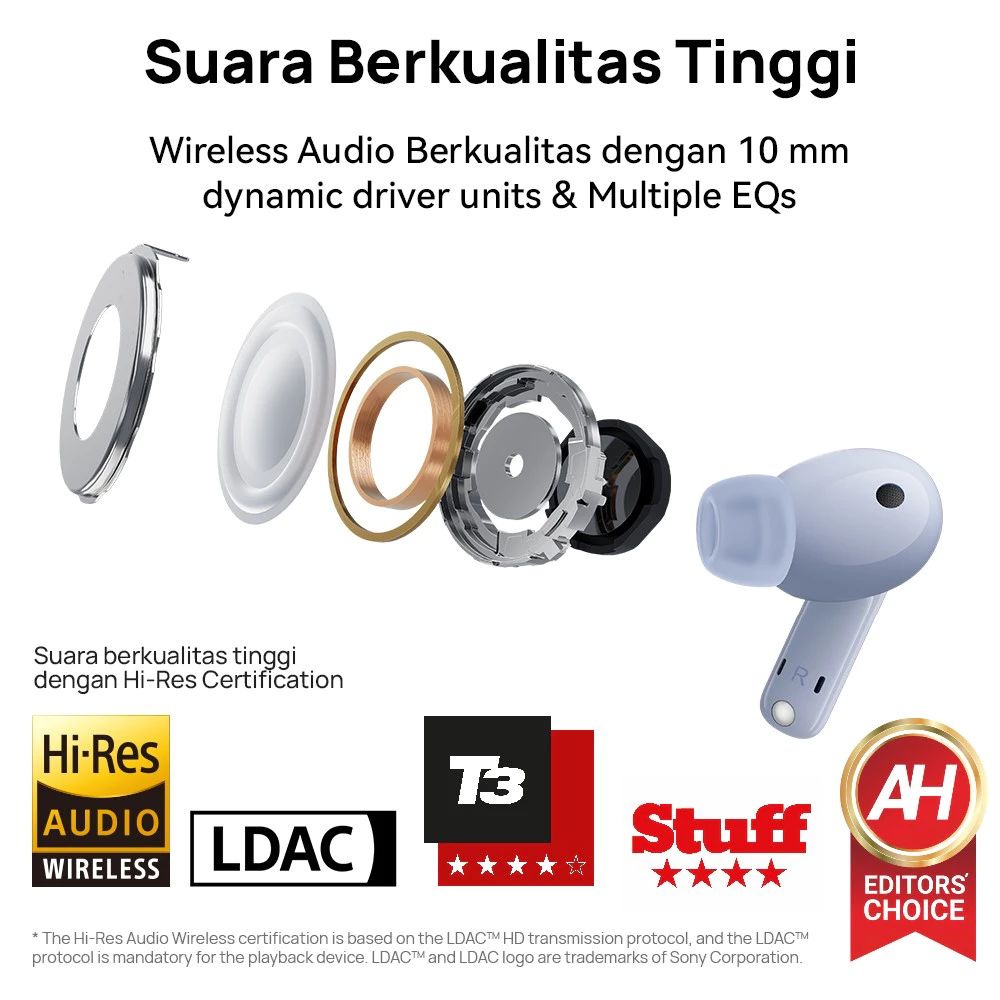 HUAWEI FreeBuds 5i Noise Cancellation TWS / Hi-Res Sound / 28hours of Powerful Battery Life / Wireless Earphone - Gambar 4