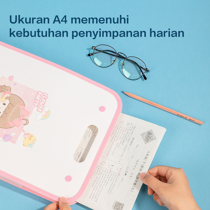 Deli Map Harmonika / Expanding File A4 7 Pembagi Desain Kartun PM313 - Gambar 3