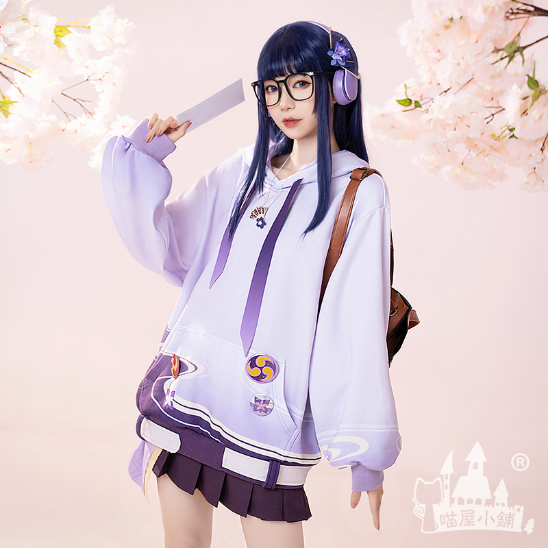 Miaowucos - Raiden Jacket - Raiden Shogun casual jacket - Hoodie Raiden ...