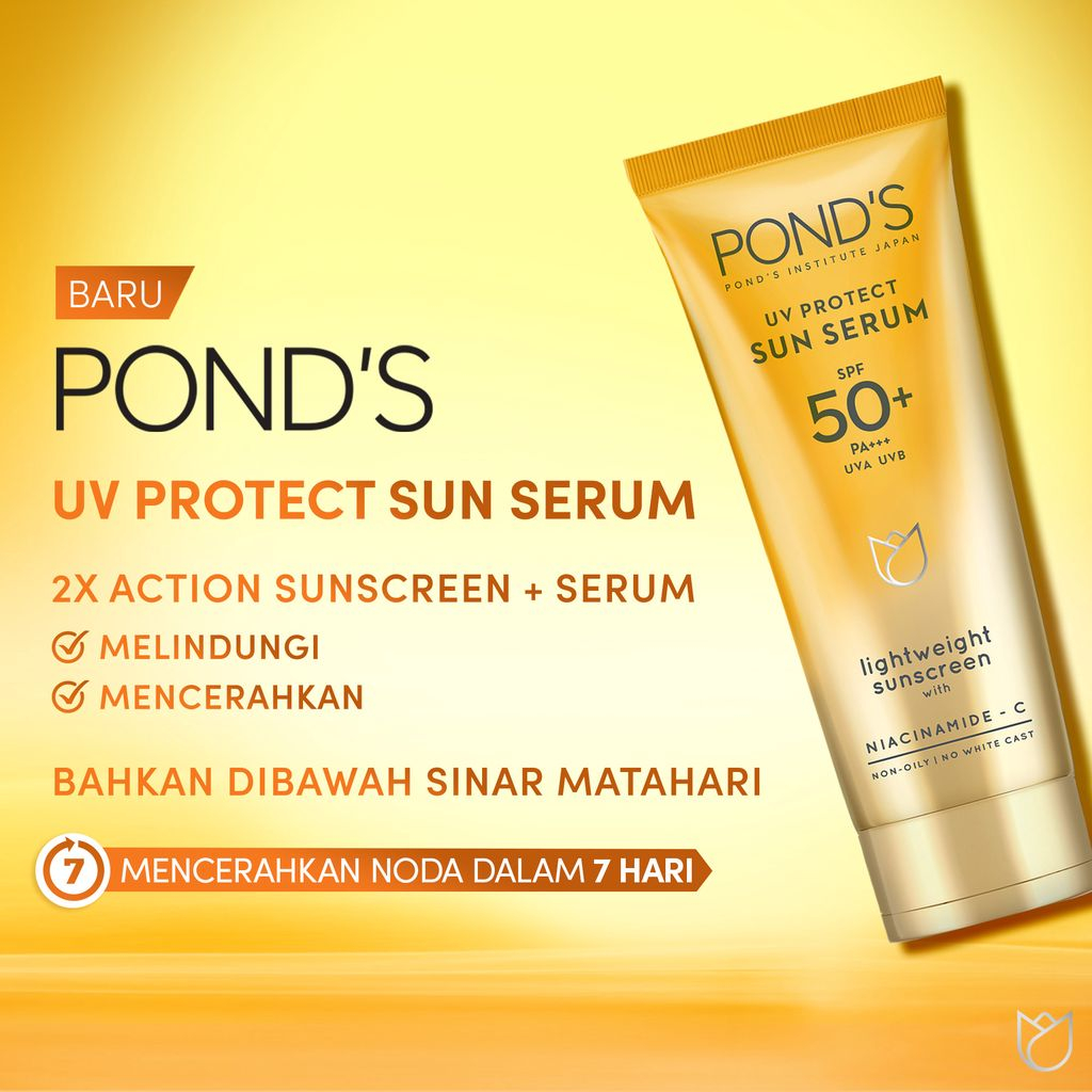 Pond's UV Protect Sun Serum SPF50+ PA++++ UVB UVB Lightweight