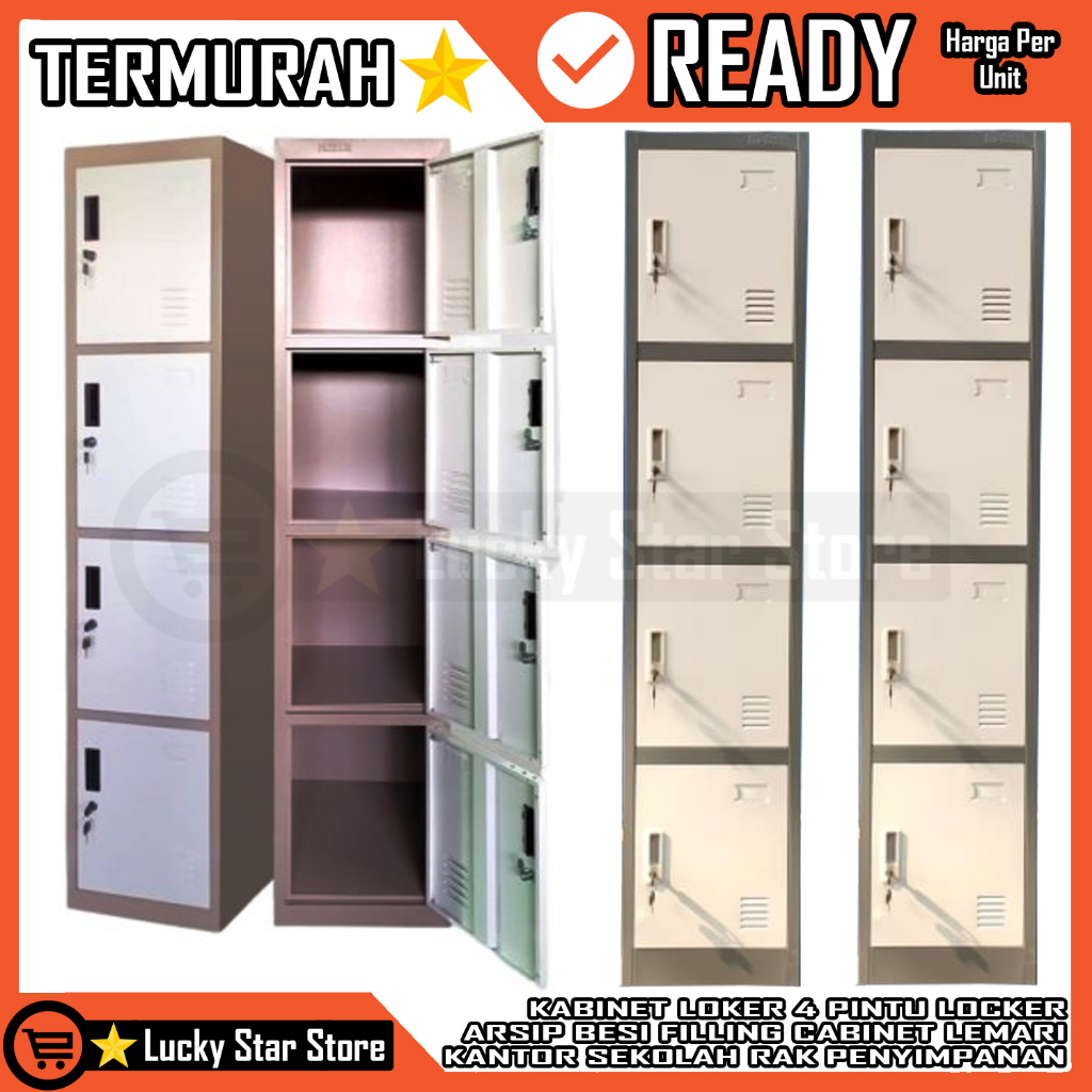 [Instant] OFFICE LOCKER CABINET FILE FILLING CABINET HS 4 DOORS L4 ...