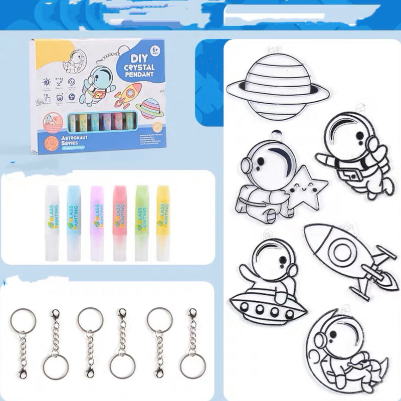 GANTUNGAN Diy crystal pendant Craft Coloring Keychain Accessories diy ...
