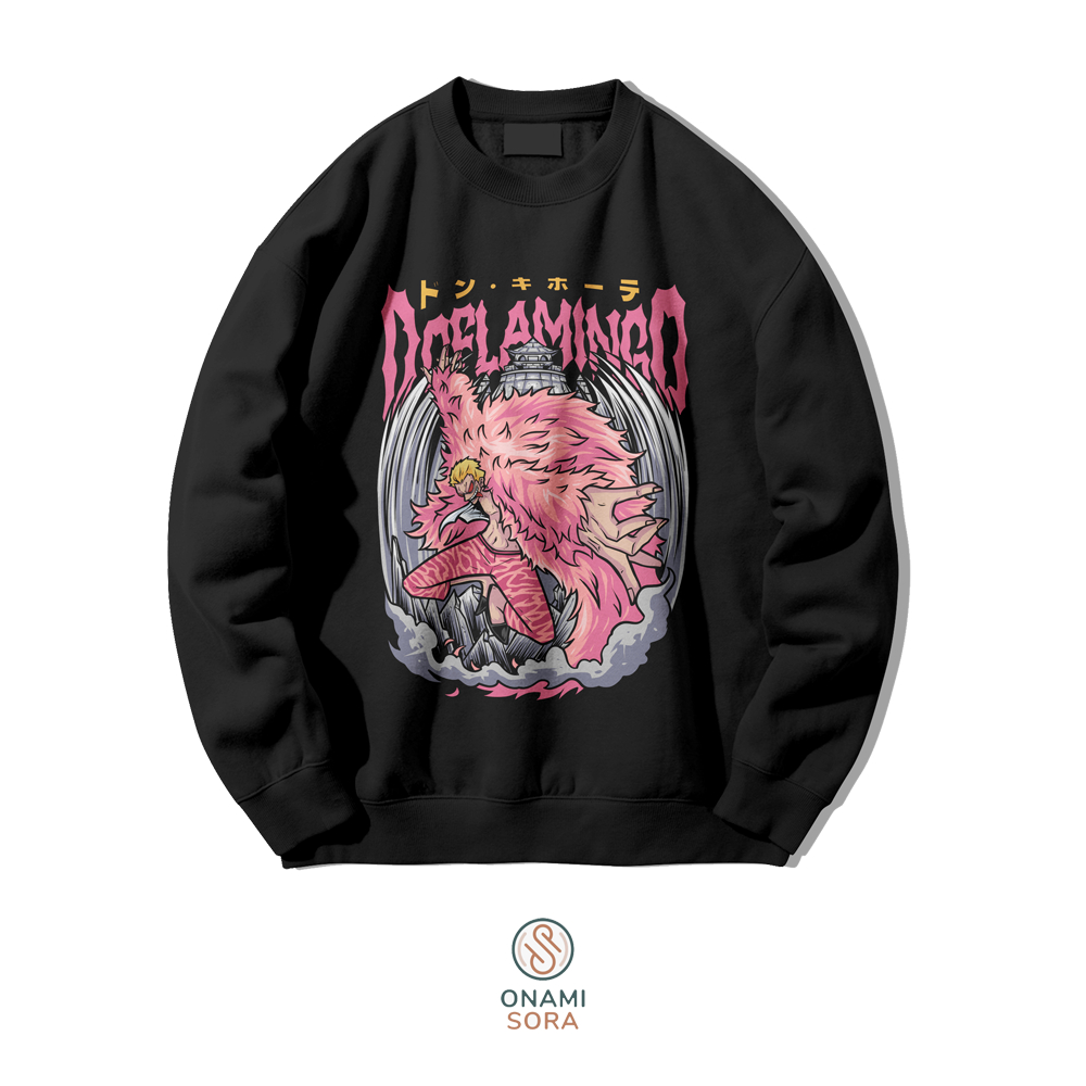 Onami SORA CREWNECK ONE PIECE DOFLAMINGO HOODIE ANIME PREMIUM